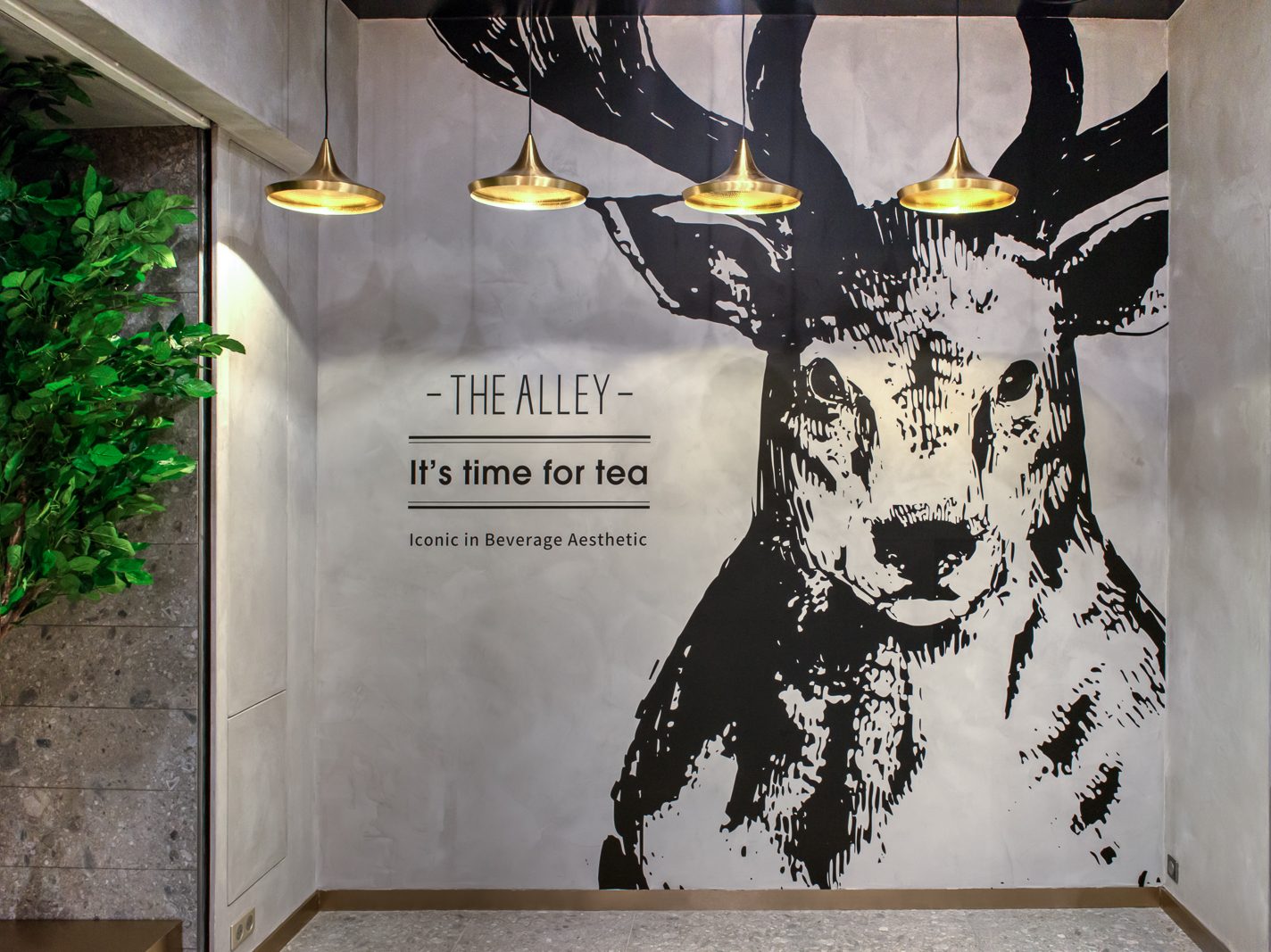 Mur en Béton Ciré avec décor magistral