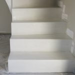 Escalier Blanc en Béton Ciré blanc