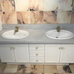 Plan de travail pour vasques de salle de bains