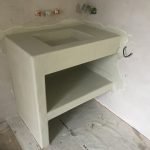 Lavabo en Béton Ciré creusé dans la masse d'un seul bloc